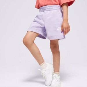 Nike Girls Lilac Sportswear Club French Terry Shorts Sz S
